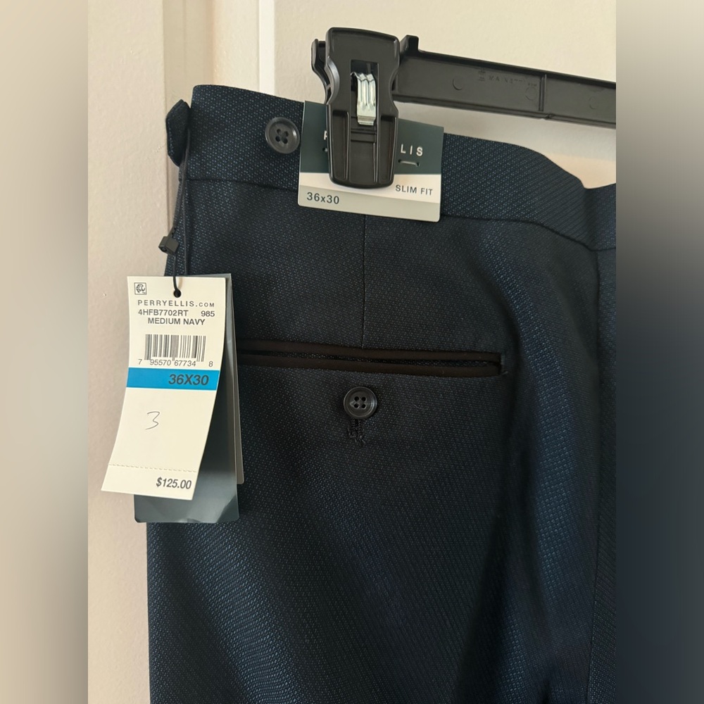 Navy slim fit men’s tuxedo pants